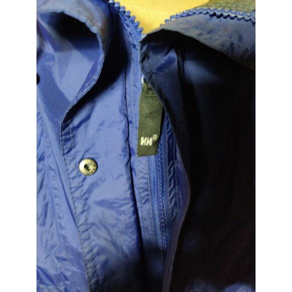 Helly Hansen Packable lined Jacket lWindbreaker Hooded Waterproof Men's Blue M - Picture 6 of 11